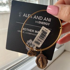 Alex and Ani Mother Mary charm bangle
